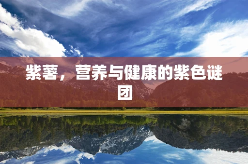 紫薯，营养与健康的紫色谜团