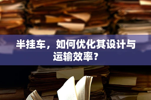 半挂车，如何优化其设计与运输效率？