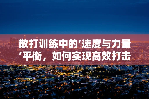 散打训练中的‘速度与力量’平衡，如何实现高效打击？