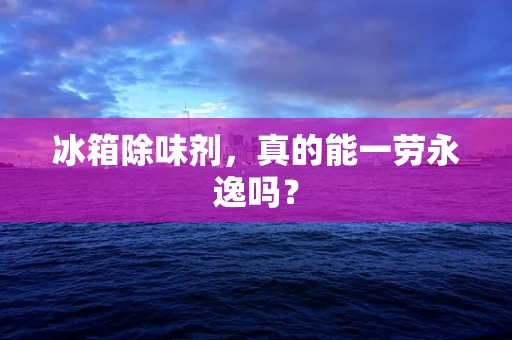 冰箱除味剂，真的能一劳永逸吗？