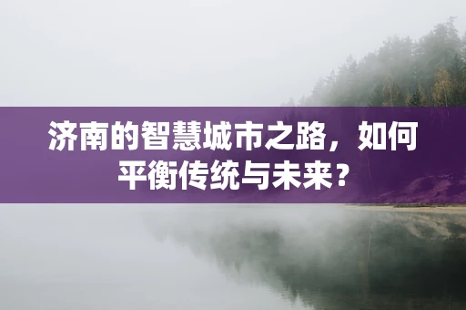 济南的智慧城市之路，如何平衡传统与未来？