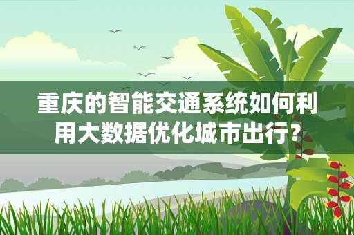 重庆的智能交通系统如何利用大数据优化城市出行？