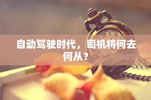 自动驾驶时代，司机将何去何从？