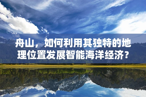 舟山，如何利用其独特的地理位置发展智能海洋经济？