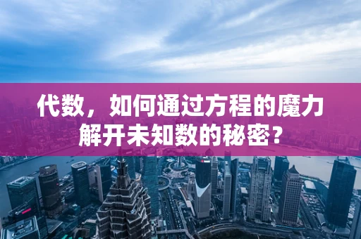 代数，如何通过方程的魔力解开未知数的秘密？