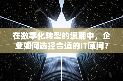 在数字化转型的浪潮中，企业如何选择合适的IT顾问？