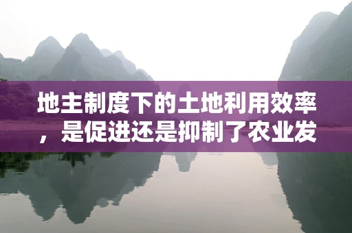 地主制度下的土地利用效率，是促进还是抑制了农业发展？