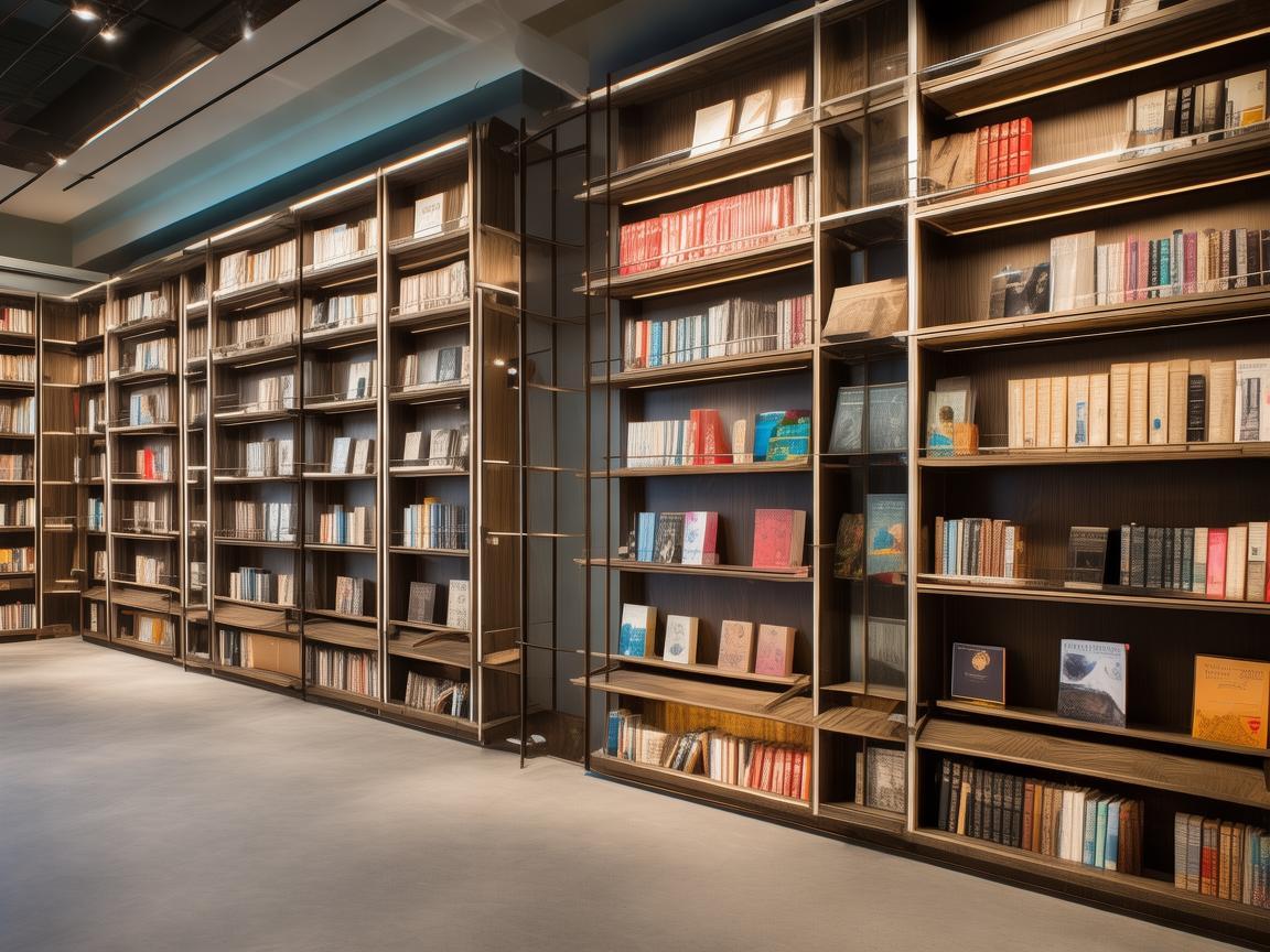 如何设计一个既能吸引顾客又能高效管理的书店书架？